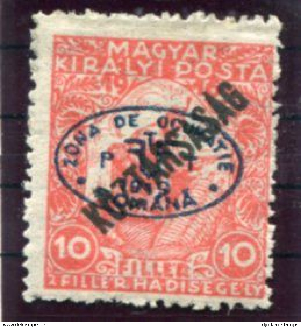 DEBRECEN 1919 10f War Charity Köztarsasag With Black Overprint LHM / *   Michel 62 - Debreczin