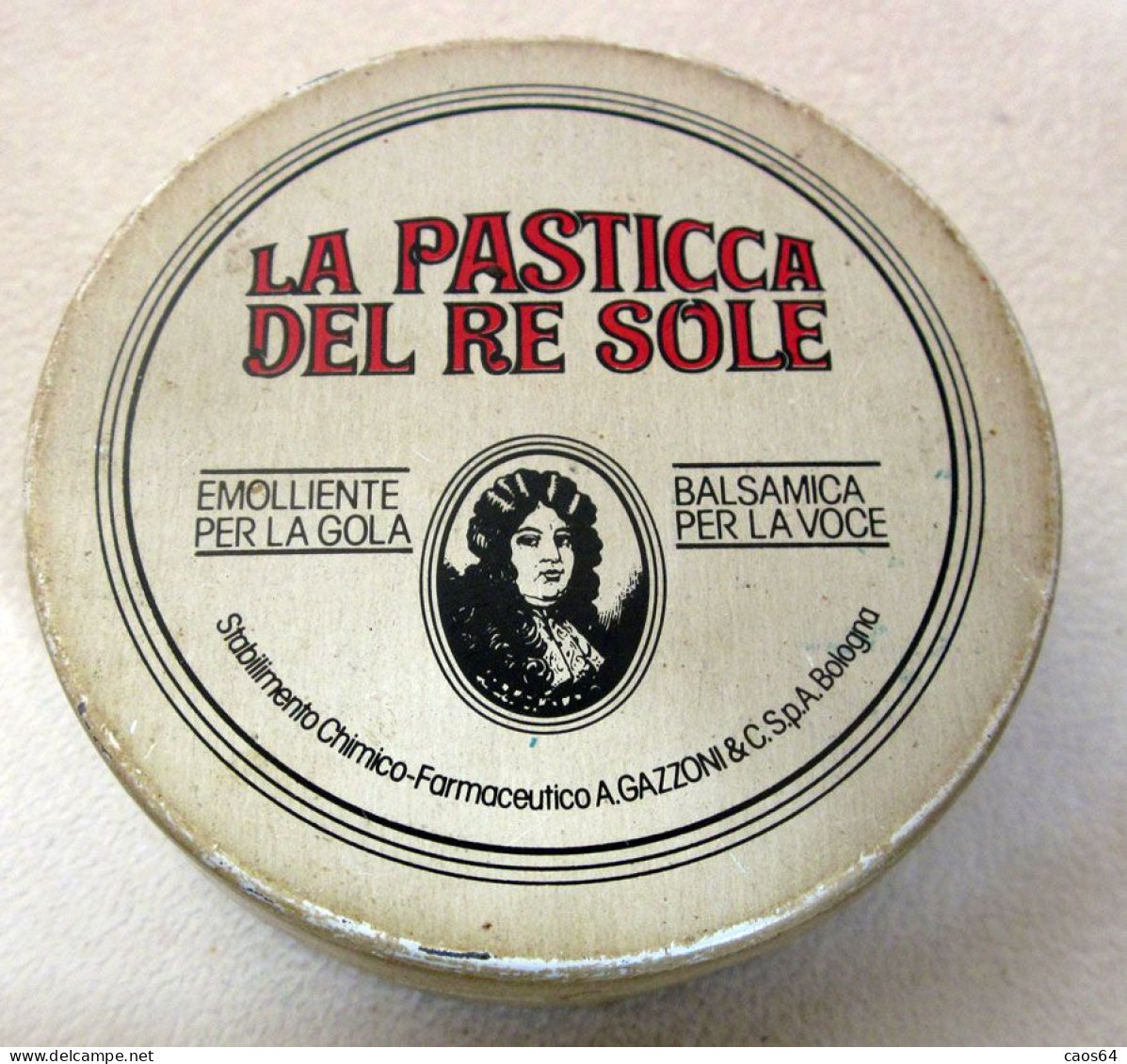 La Pasticca Del Re Sole Scatola Di Latta Vintage Ø  Cm. 7 - Scatole