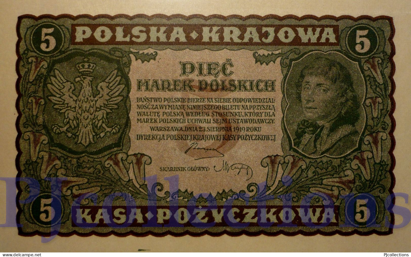 POLONIA - POLAND 5 MAREK 1919 PICK 24 UNC - Polen