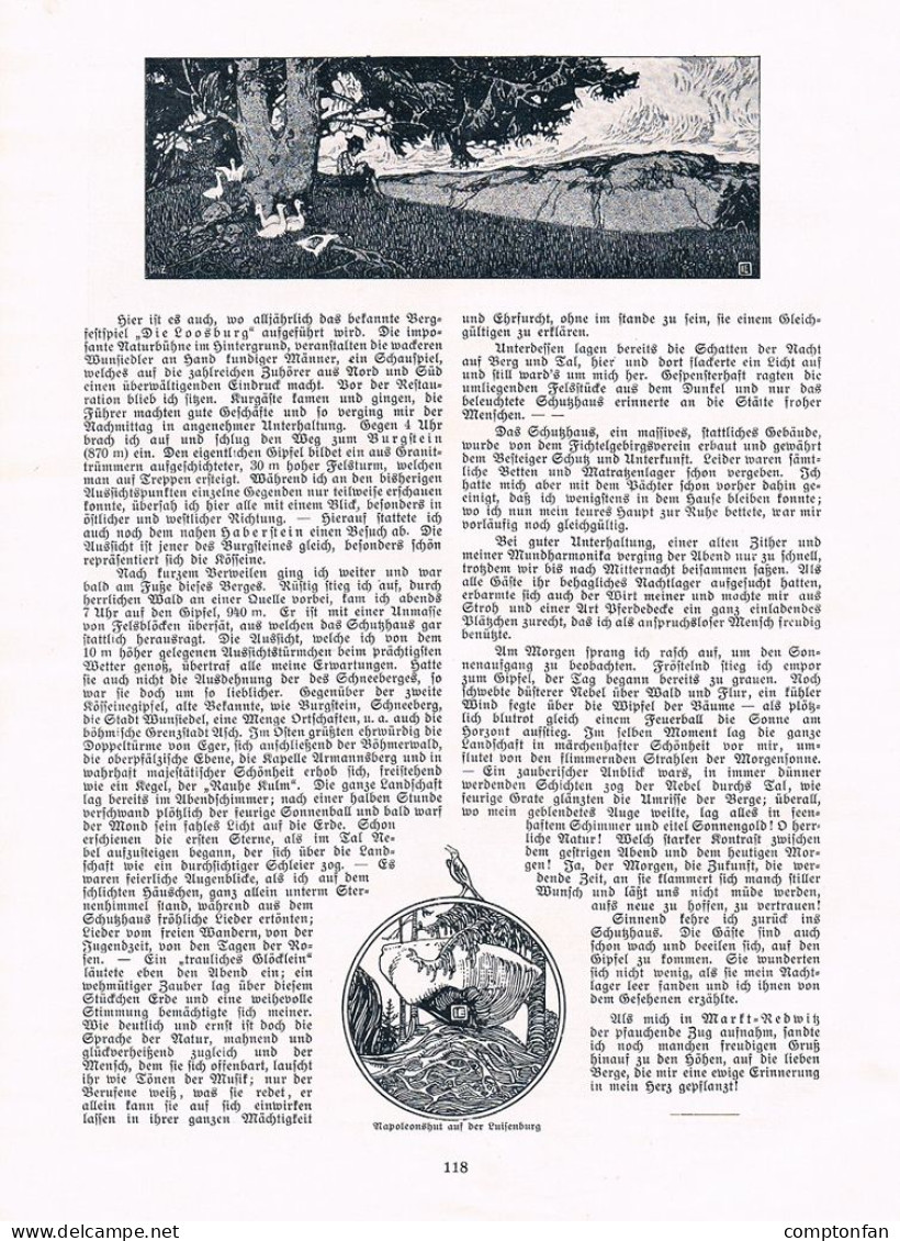 A102 1469-3 August Sieghardt Fichtelgebirge Wanderung Artikel 1907 - Autres & Non Classés