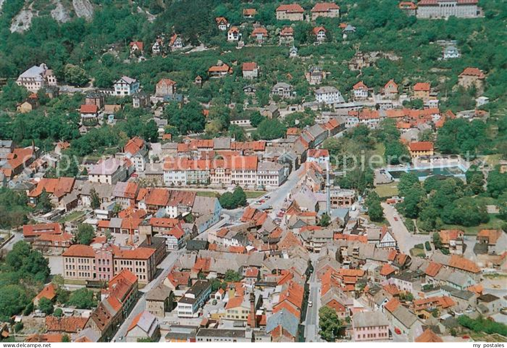 73644030 Bad Frankenhausen Fliegeraufnahme Mit Weinberg Bad Frankenhausen - Bad Frankenhausen