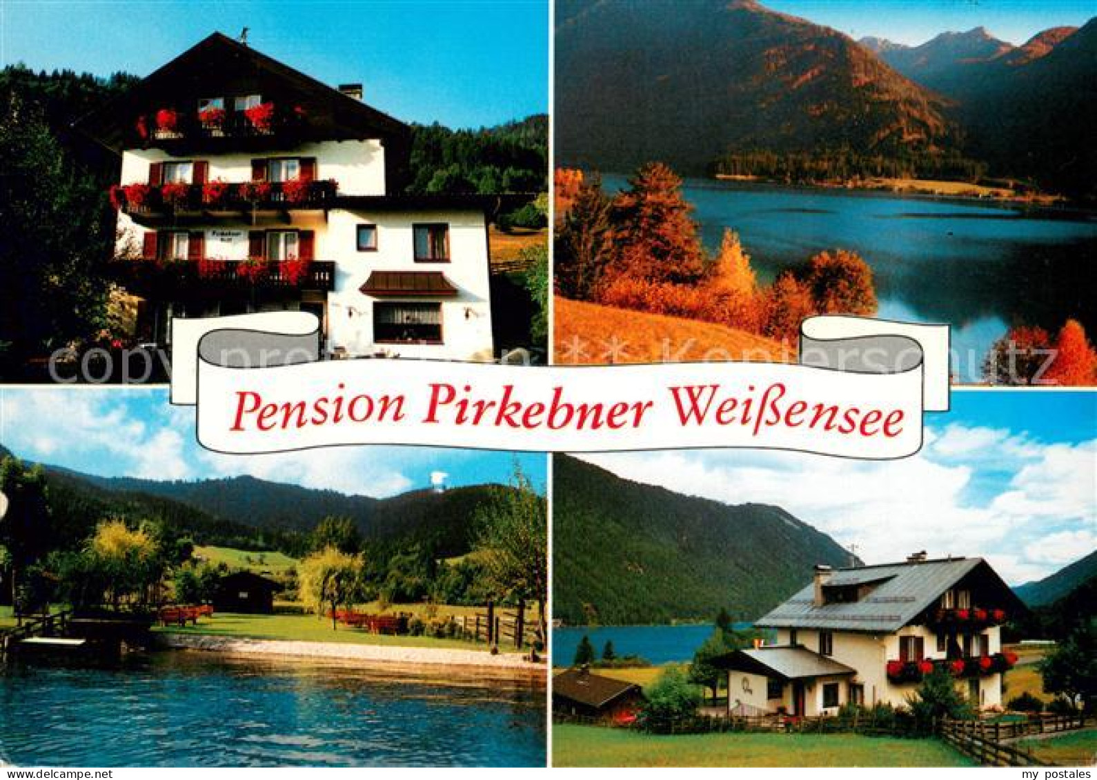 73643904 Weissensee Kaernten Gaestehaus Pension Pirkebner Badestrand Landschafts - Weissensee