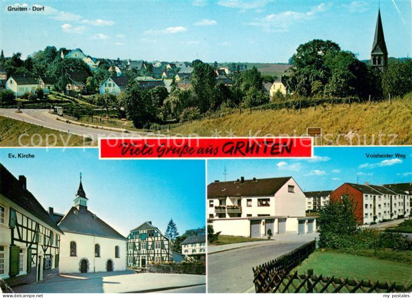 73643031 Gruiten Dorfansicht Kirche Voisheider Weg Wohnsiedlung Gruiten - Haan