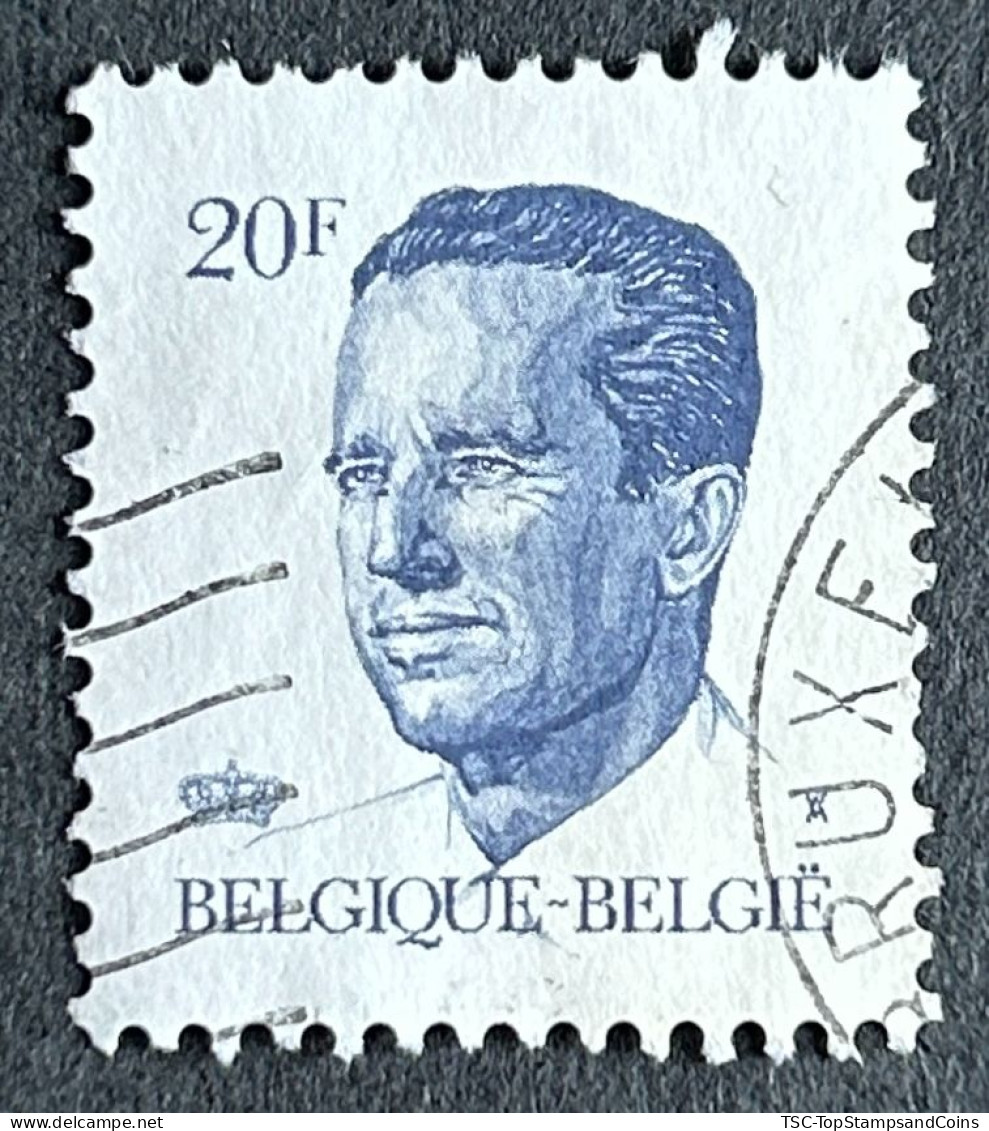 BEL2135U5 - King Baudouin 1st. - 20 F Used Stamp - Belgium - 1984 - 1981-1990 Velghe