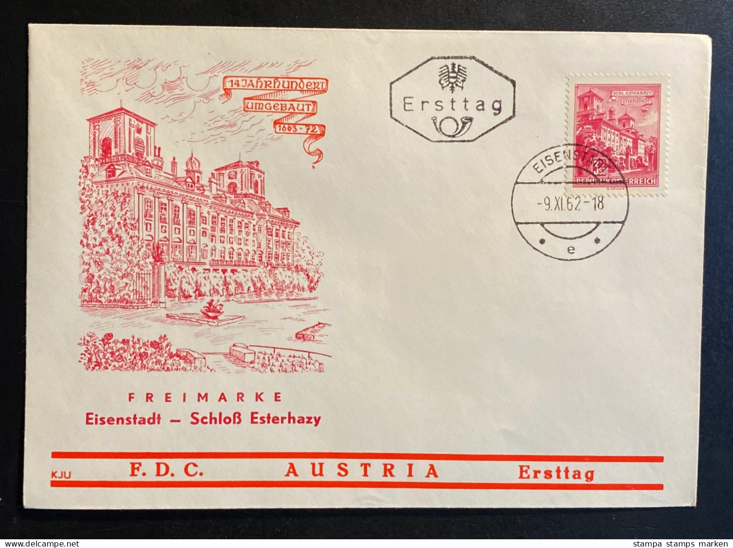 Österreich 1962 Bauten EISENSTADT Mi. 1120 FDC Schmuckkuvert Gestempelt/o EISENSTADT - Covers & Documents