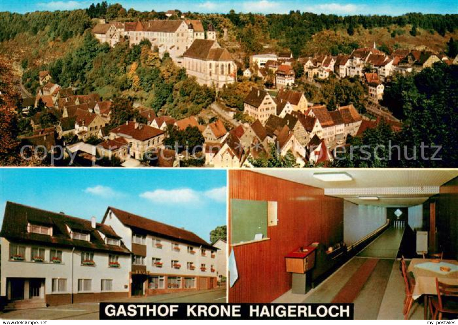 73642774 Haigerloch Stadtpanorama Mit Schlosskirche Und Schloss Gasthof Krone Ke - Haigerloch