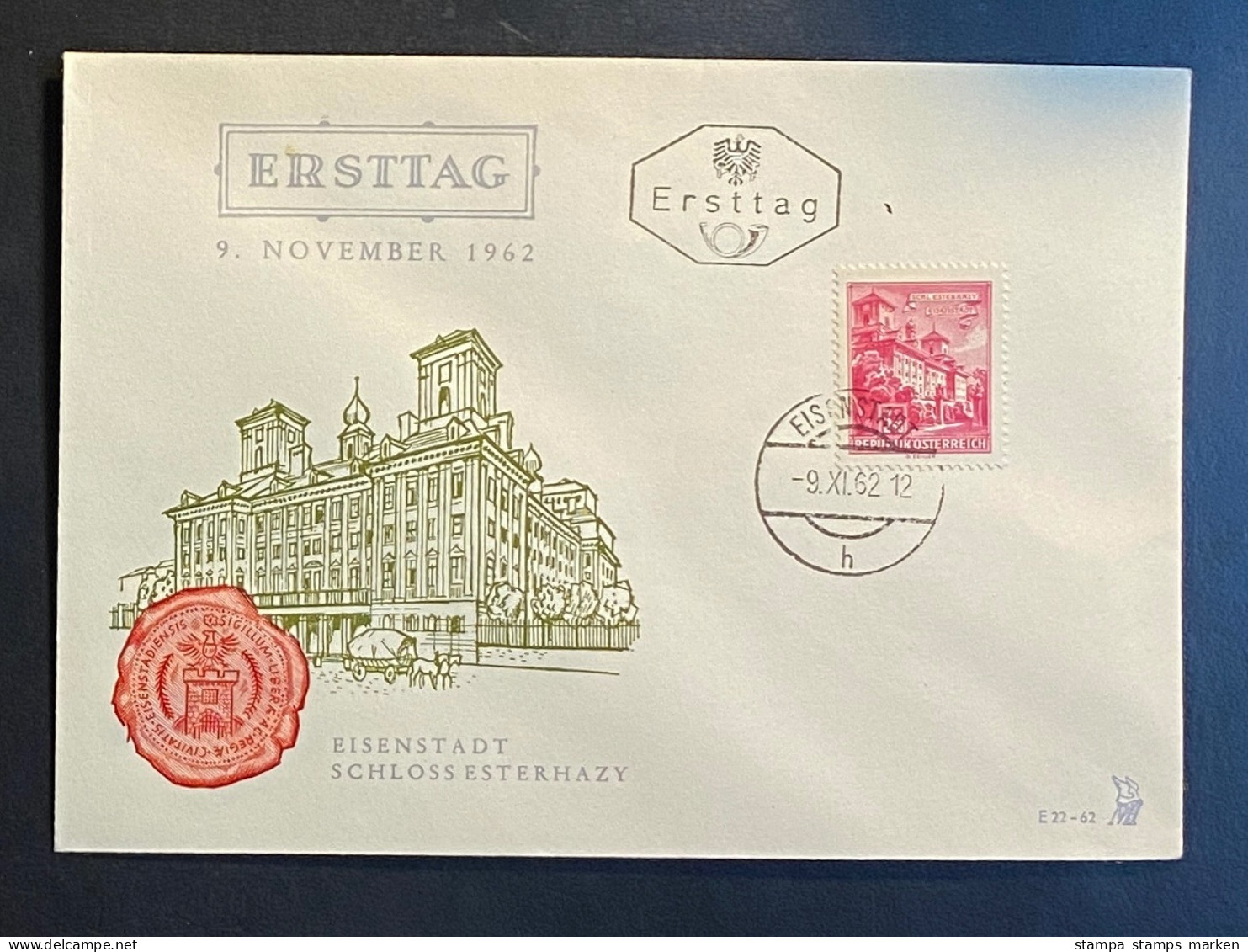 Österreich 1962 Bauten EISENSTADT Mi. 1120 FDC Schmuckkuvert Gestempelt/o EISENSTADT - Storia Postale