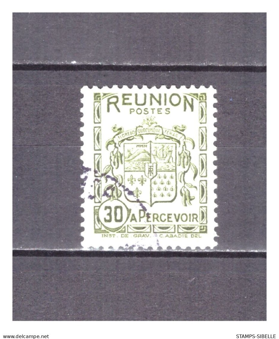 REUNION  . TAXE       N ° 20    . 30 C   OLIVE        OBLITERE   .  SUPERBE . - Postage Due