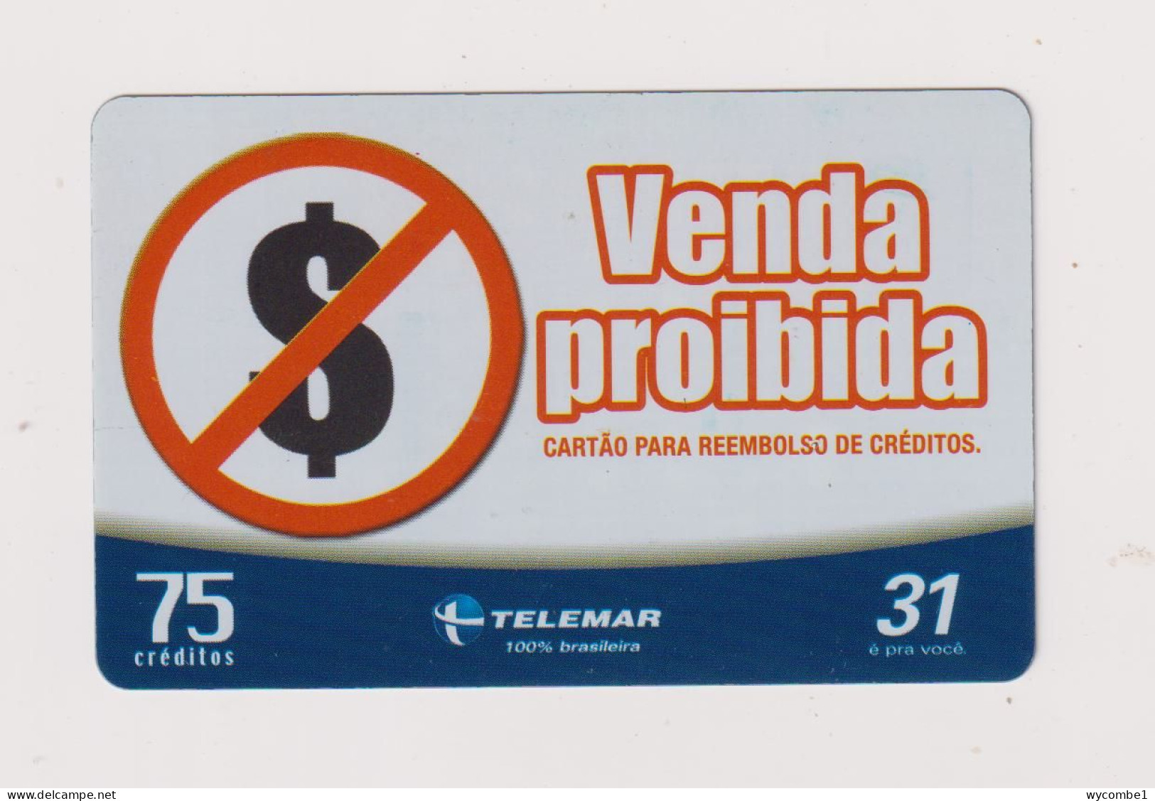 BRASIL -  Sale Prohibited Inductive  Phonecard - Brésil