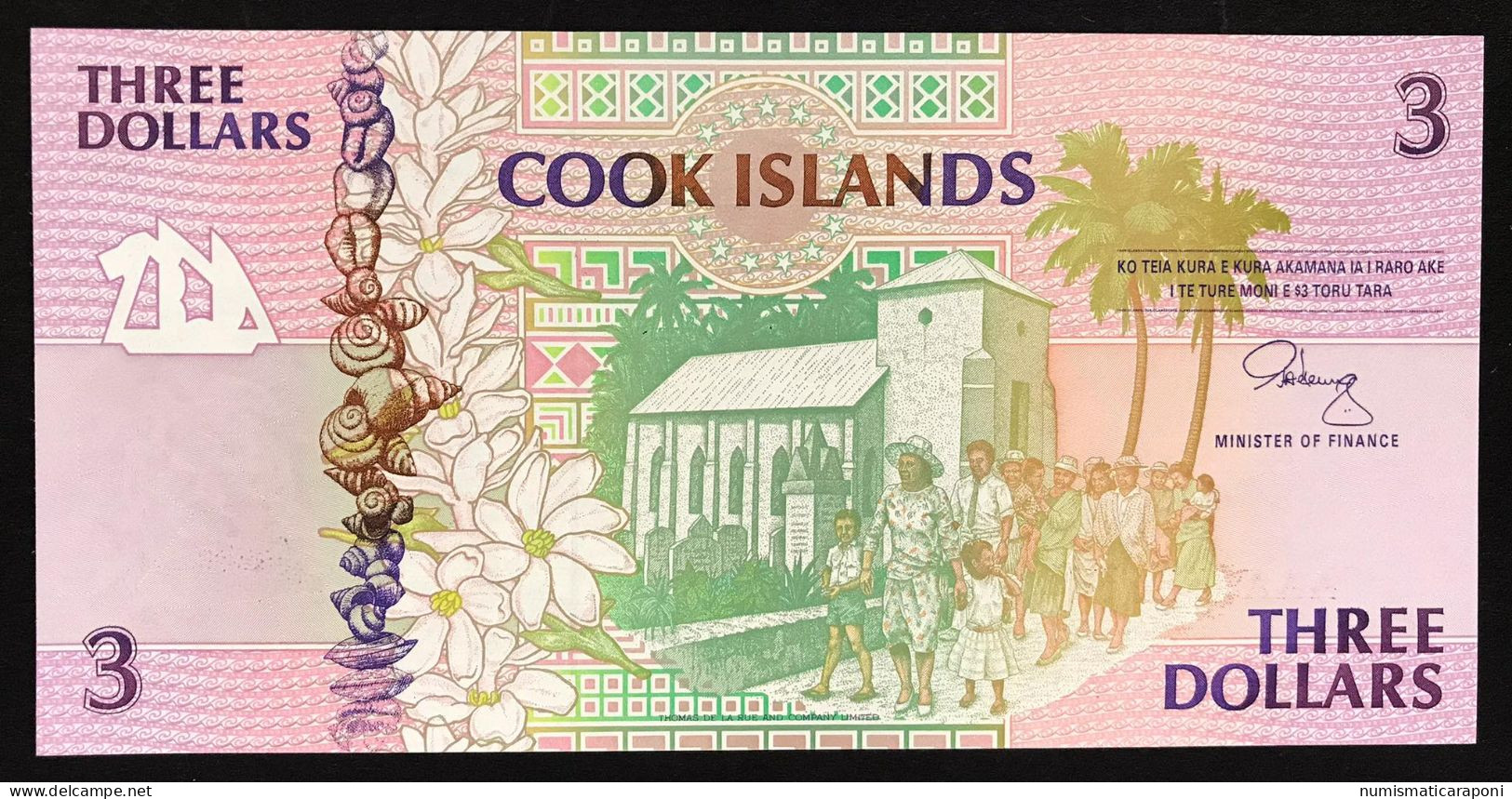 Cook Islands 3 Dollars Fds Unc LOTTO 040 - Barbados