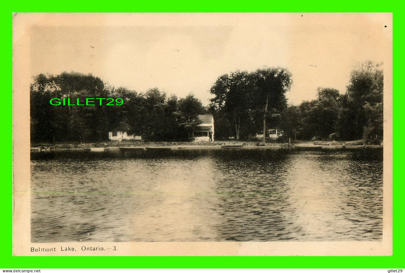 BELMOT LAKE, ONTARIO - VIEW FROM THE LAKE -  TRAVEL IN 1950 - PECO - - Autres & Non Classés