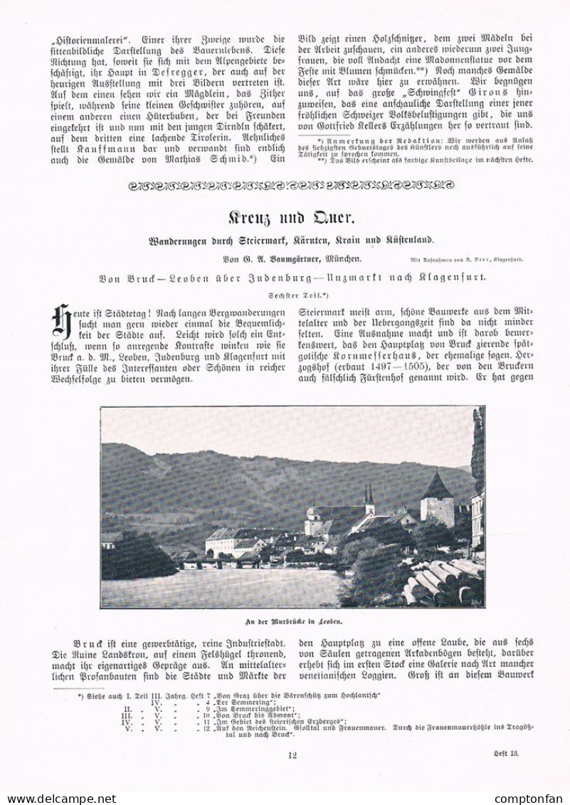 A102 1474 Baumgärtner Bruck Leoben Judenburg Kärnten Artikel 1905 - Autres & Non Classés