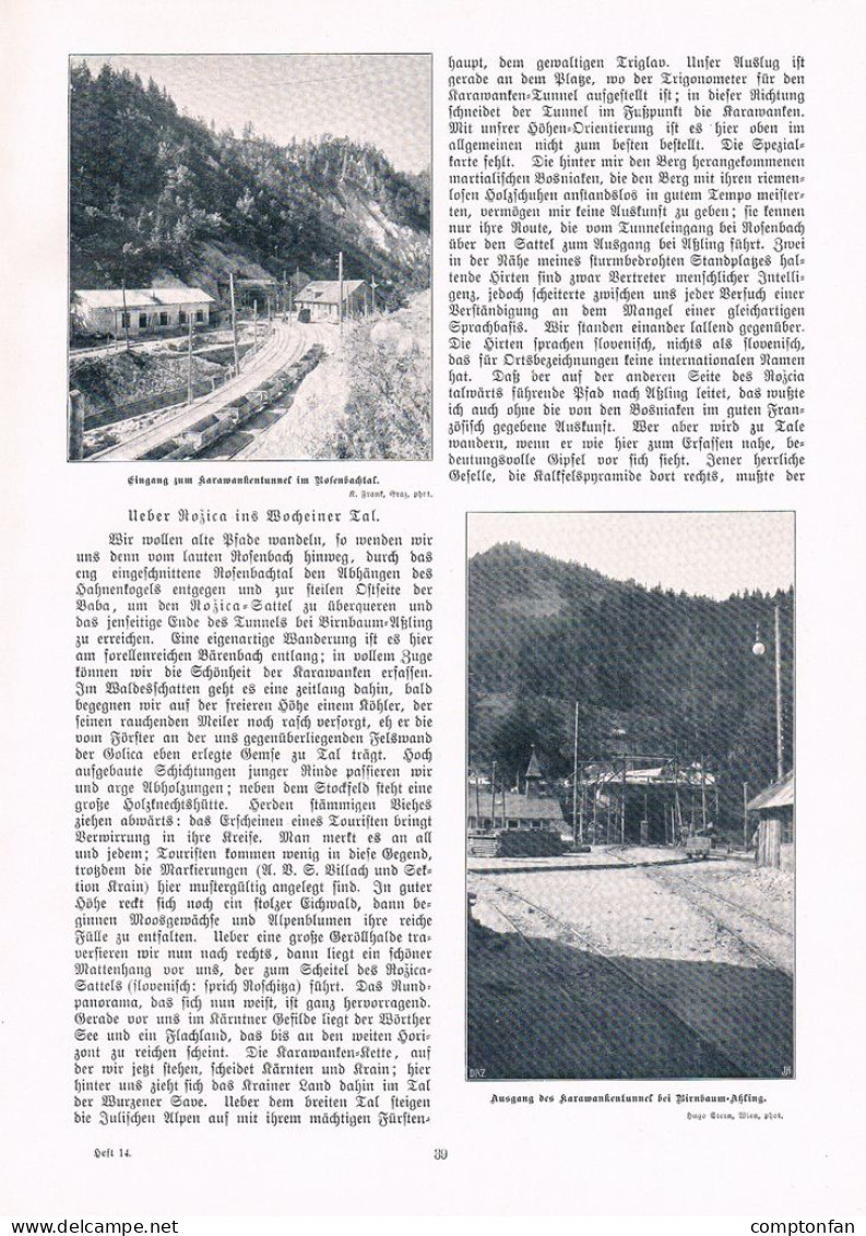 A102 1475 Baumgärtner Karawankenbahn Wörthersee Velden Artikel 1905 - Autres & Non Classés