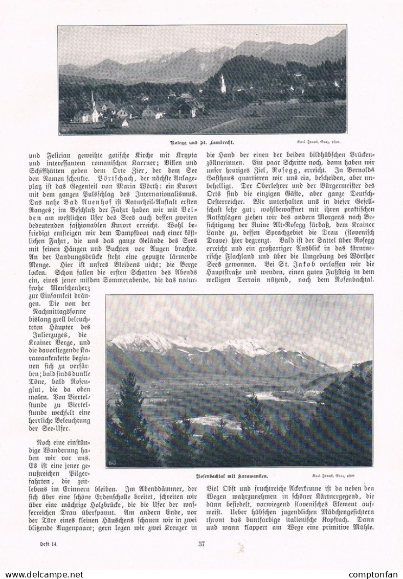 A102 1475 Baumgärtner Karawankenbahn Wörthersee Velden Artikel 1905 - Otros & Sin Clasificación