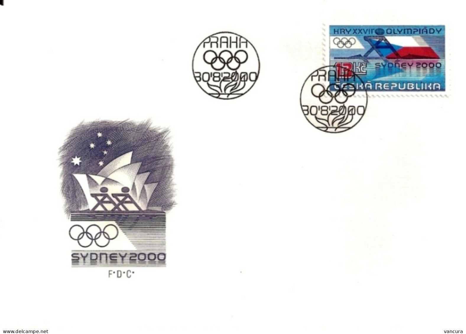 FDC 268 Czech Republic OG Sydney 2000 Rowing - Zomer 2000: Sydney