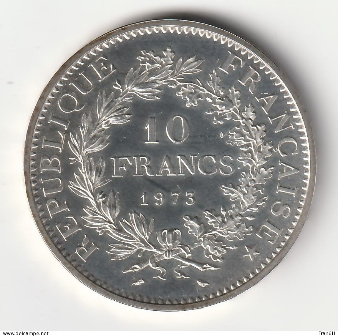 10 Francs Hercule Argent 1973 - Silver - - 10 Francs