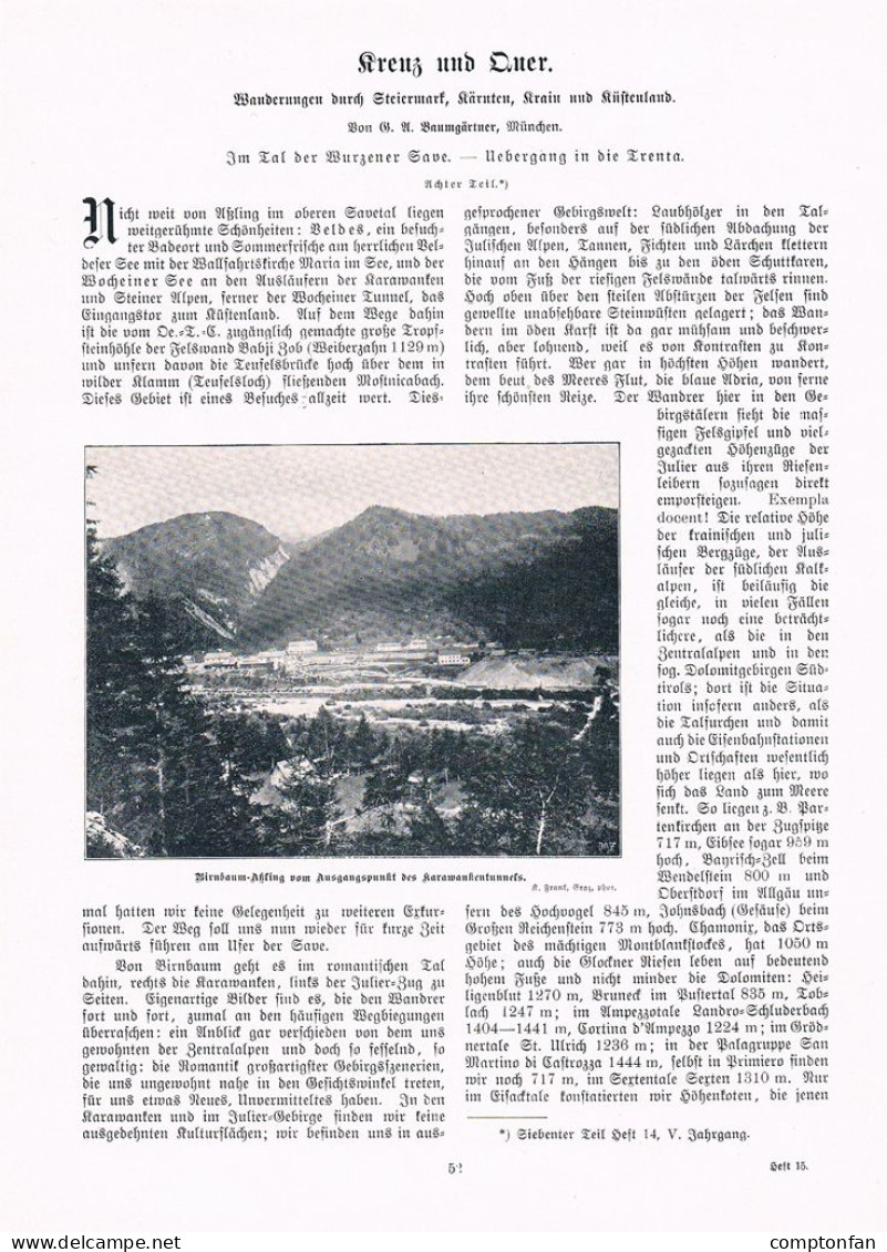 A102 1476 Baumgärtner Kronau Triglav Trenta Slowenien Artikel 1905 - Autres & Non Classés
