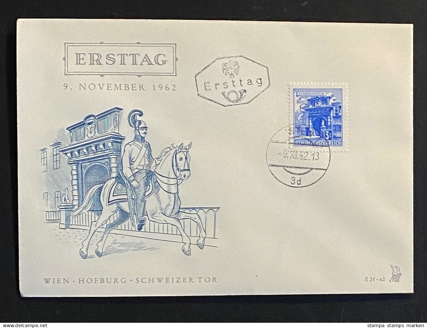 Österreich 1962 Bauten WIEN SCHWEIZERTOR Mi. 1119 FDC Schmuckkuvert Gestempelt/o WIEN - Brieven En Documenten