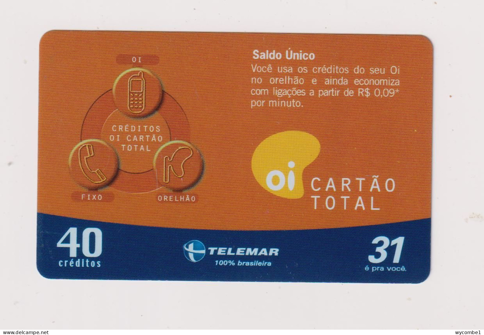 BRASIL - Saldo Unico  Inductive  Phonecard - Brasilien