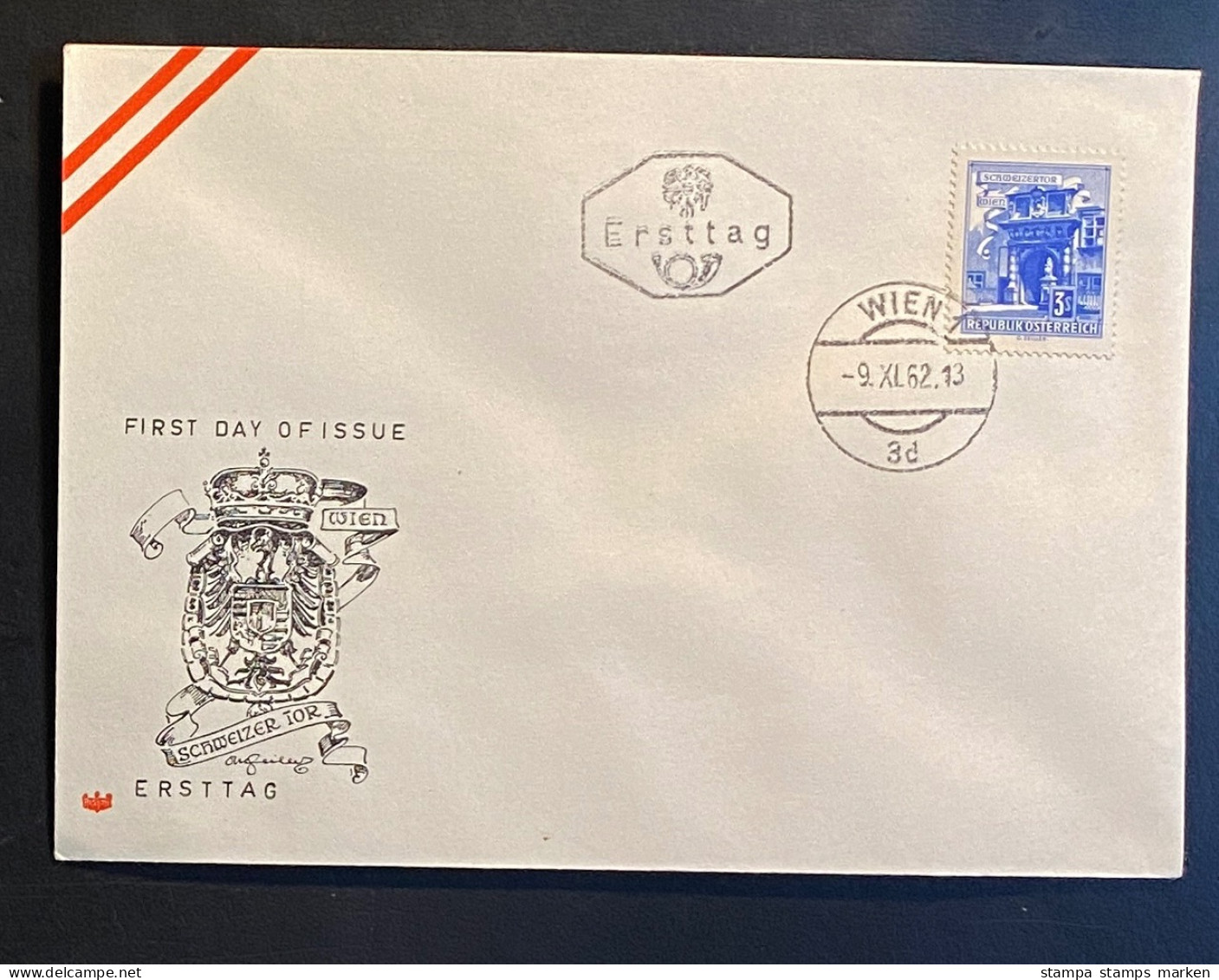 Österreich 1962 Bauten WIEN SCHWEIZERTOR Mi. 1119 FDC Schmuckkuvert Gestempelt/o WIEN - Lettres & Documents