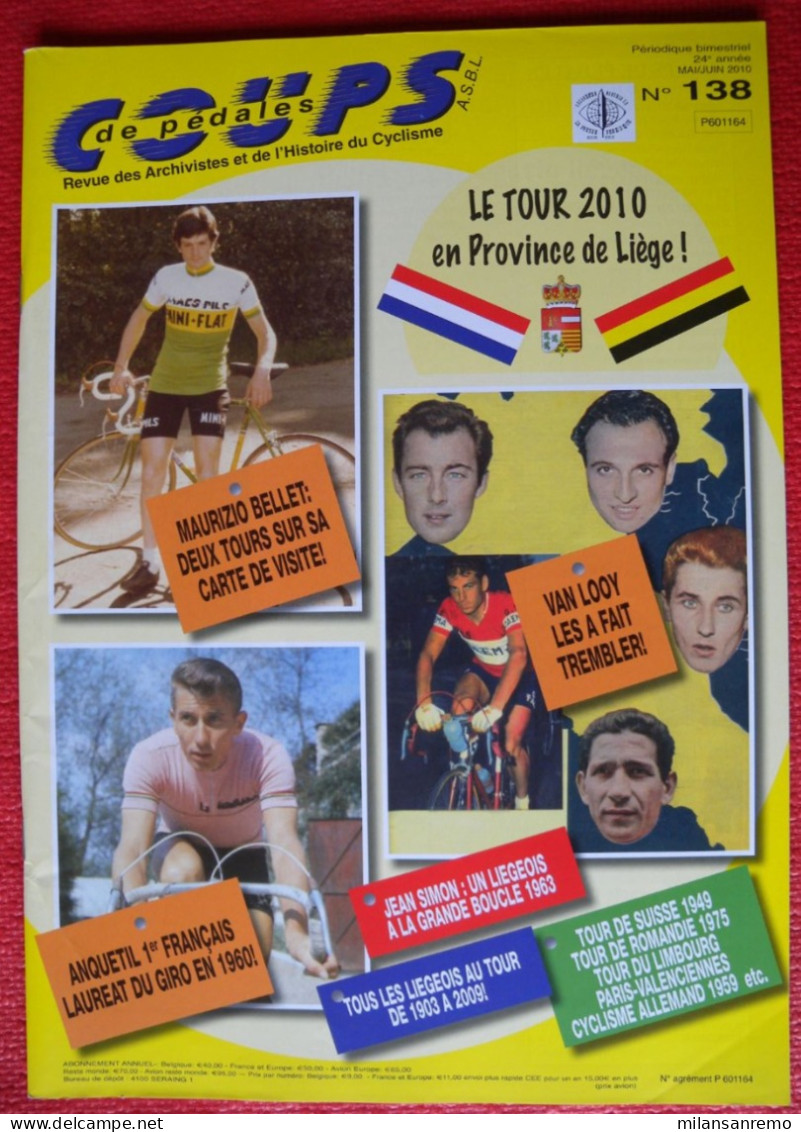 CYCLISME: CYCLISTE : REVUE COUPS DE PEDALES:N°138 - Cyclisme