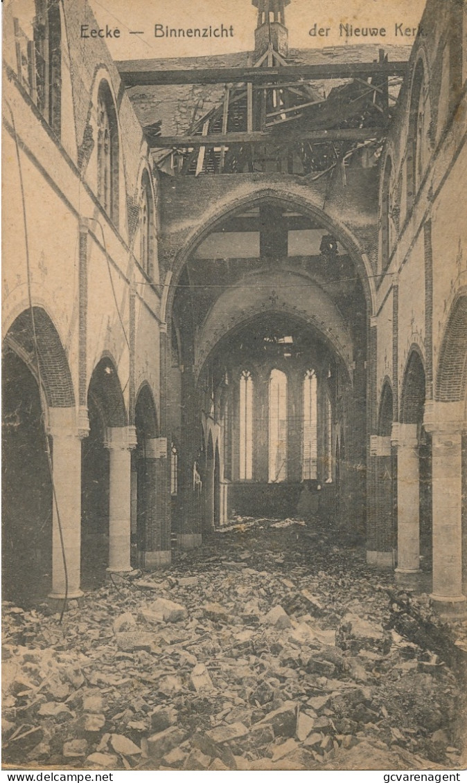 EECKE  EKE     BINNENZICHT  DER NIEUWE KERK     2 AFBEELDINGEN - Nazareth