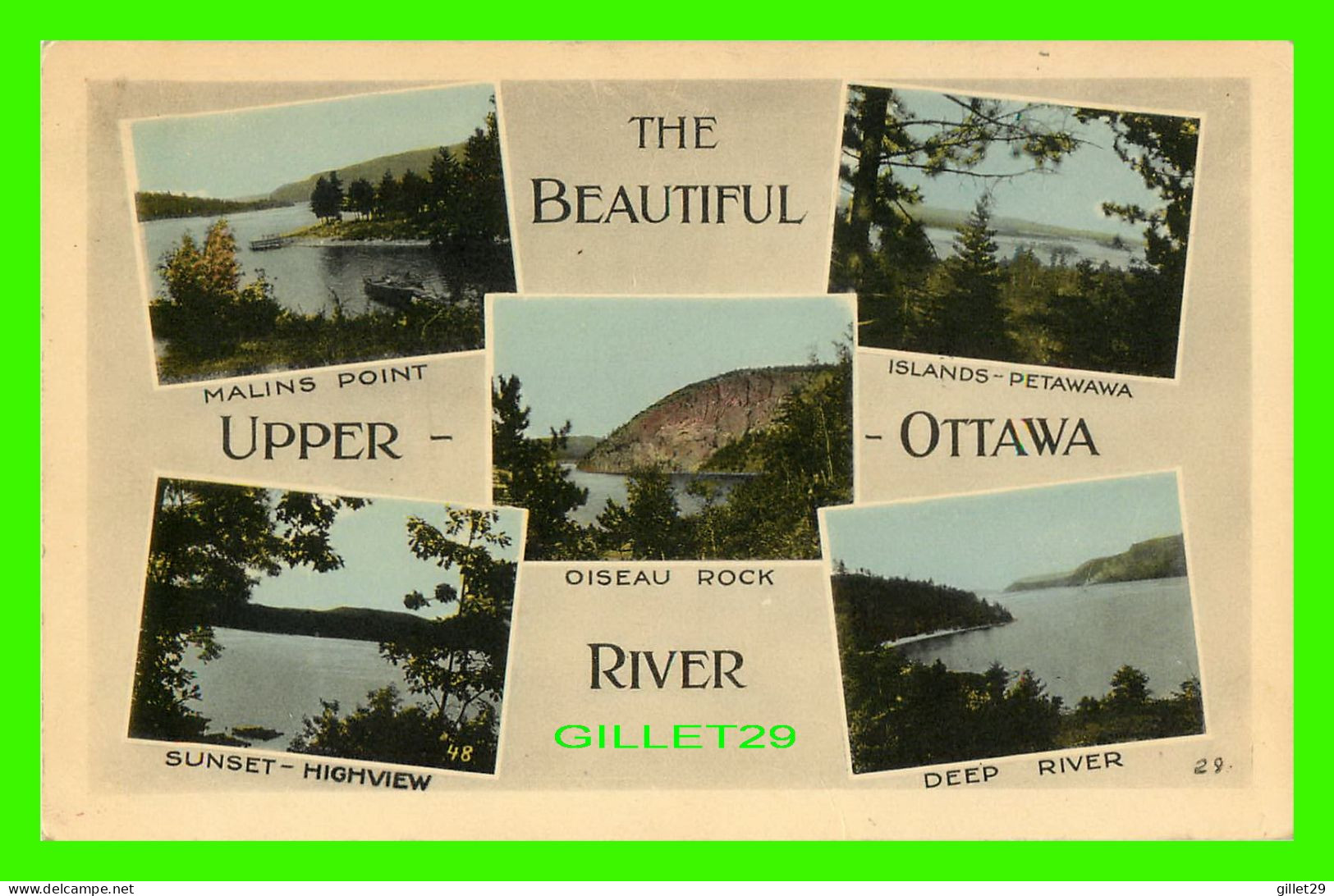 OTTAWA, ONTARIO - THE BEAUTIFUL UPPER-OTTAWA RIVER - MULTIVUES - PECO - - Ottawa