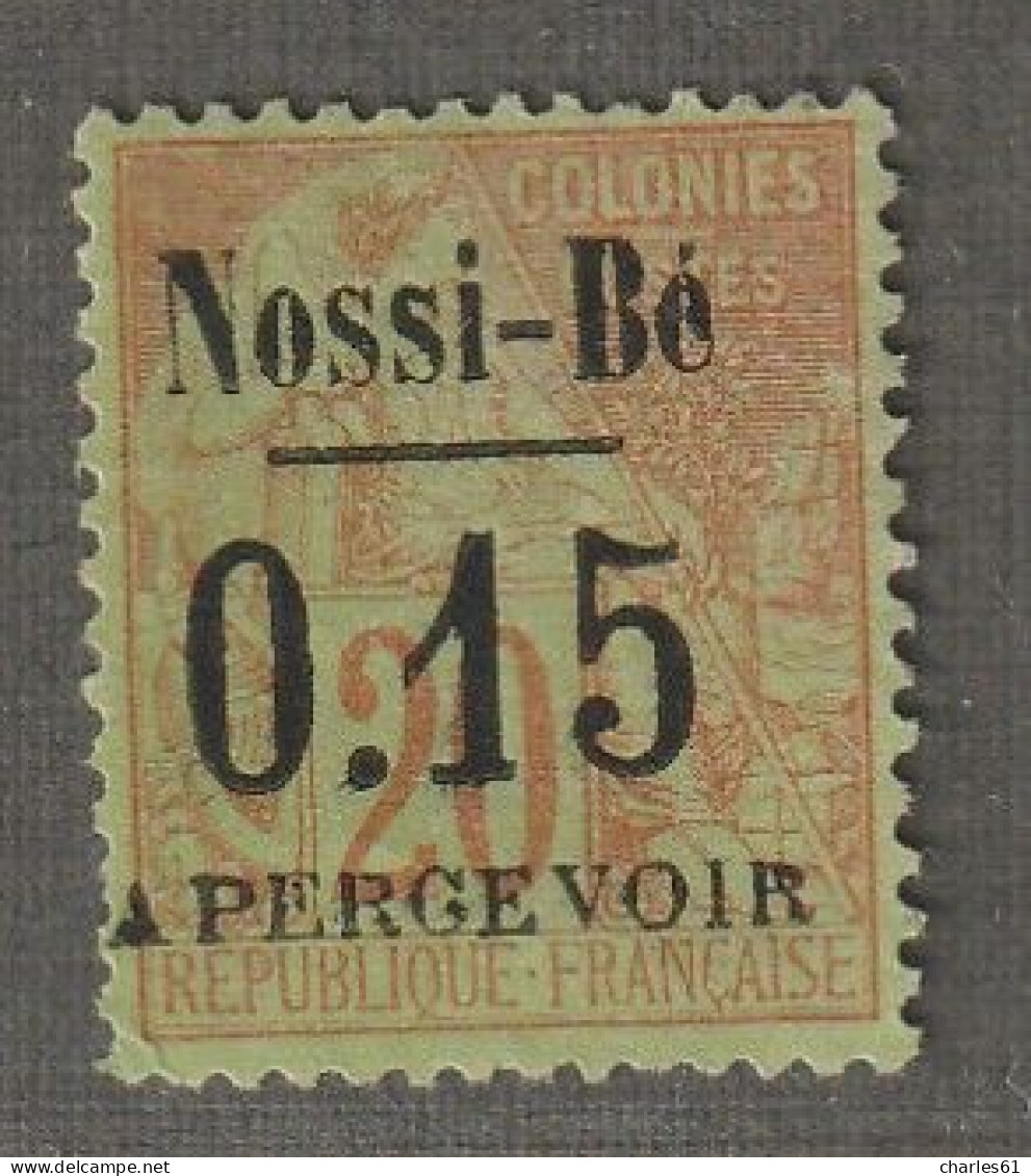 NOSSI-BE - TAXE - N°16 Nsg (1891) 15c Sur 20c Brique - Ongebruikt