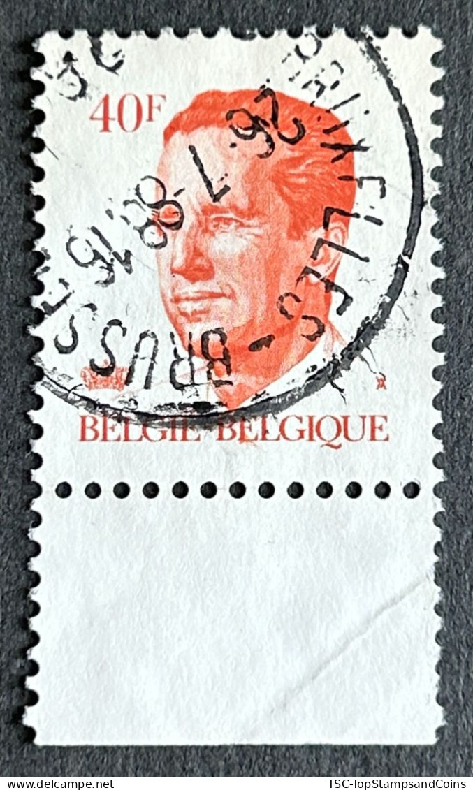 BEL2136U3 - King Baudouin 1st. - 40 F Used Stamp - Belgium - 1984 - 1981-1990 Velghe