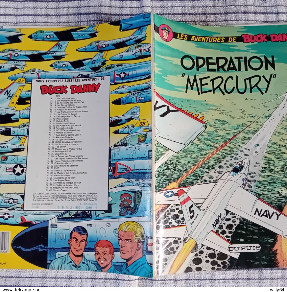 LES AVENTURES DE BUCK DANNY  N°29 "Opération Mercury"   1983  DUPUIS   BD SOUPLE  TBE - Buck Danny