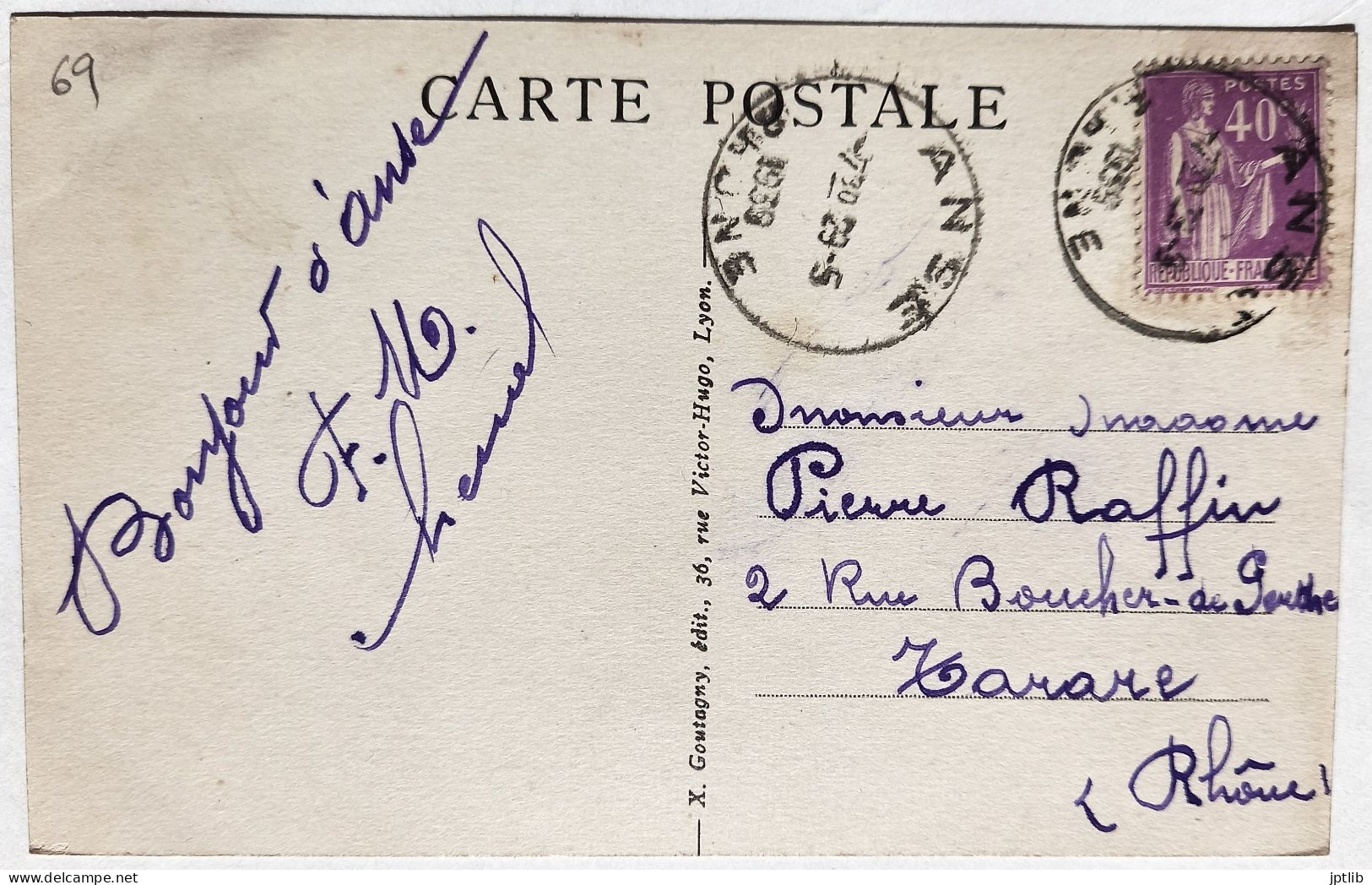 CPA Carte Postale / 69 Rhône, Anse / X. Goutagny, édit. - 2859 / L'hôpital. - Amplepuis