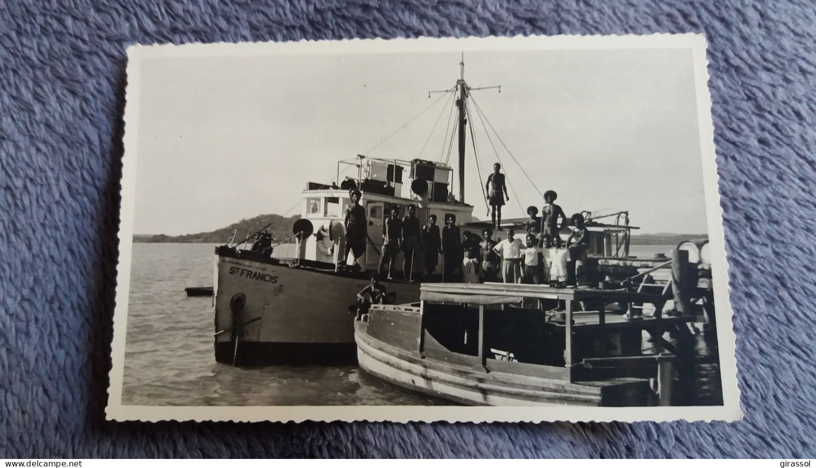 CPSM PHOTO GEVAERT BATEAU ST FRANCIS ANIMATION PAPOU PAPOUSIE ? - Océanie