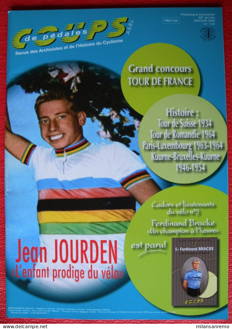 CYCLISME: CYCLISTE : REVUE COUPS DE PEDALES:N°126 - Cyclisme