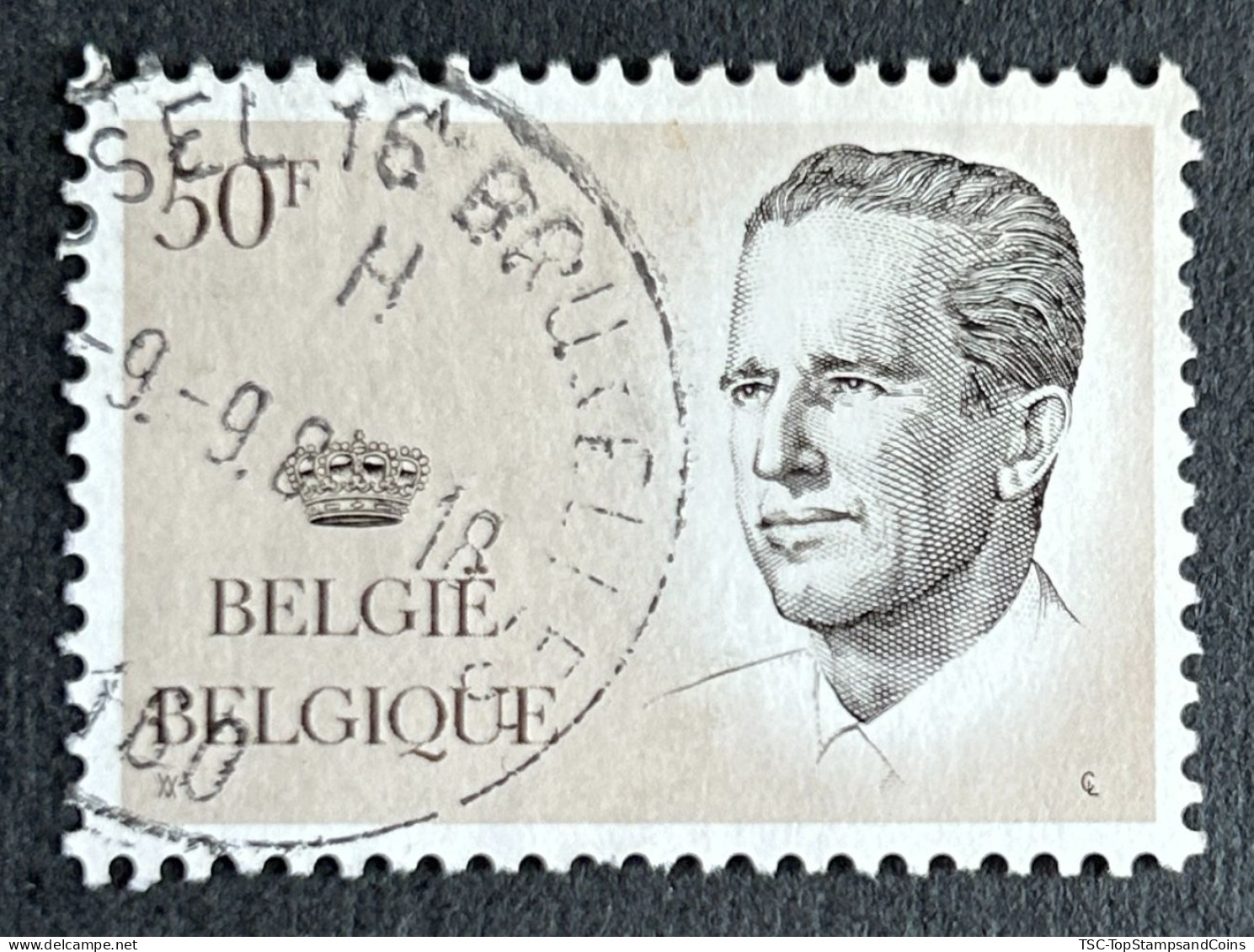 BEL2126U2 - King Baudouin 1st. - 50 F Used Stamp - Belgium - 1984 - 1981-1990 Velghe