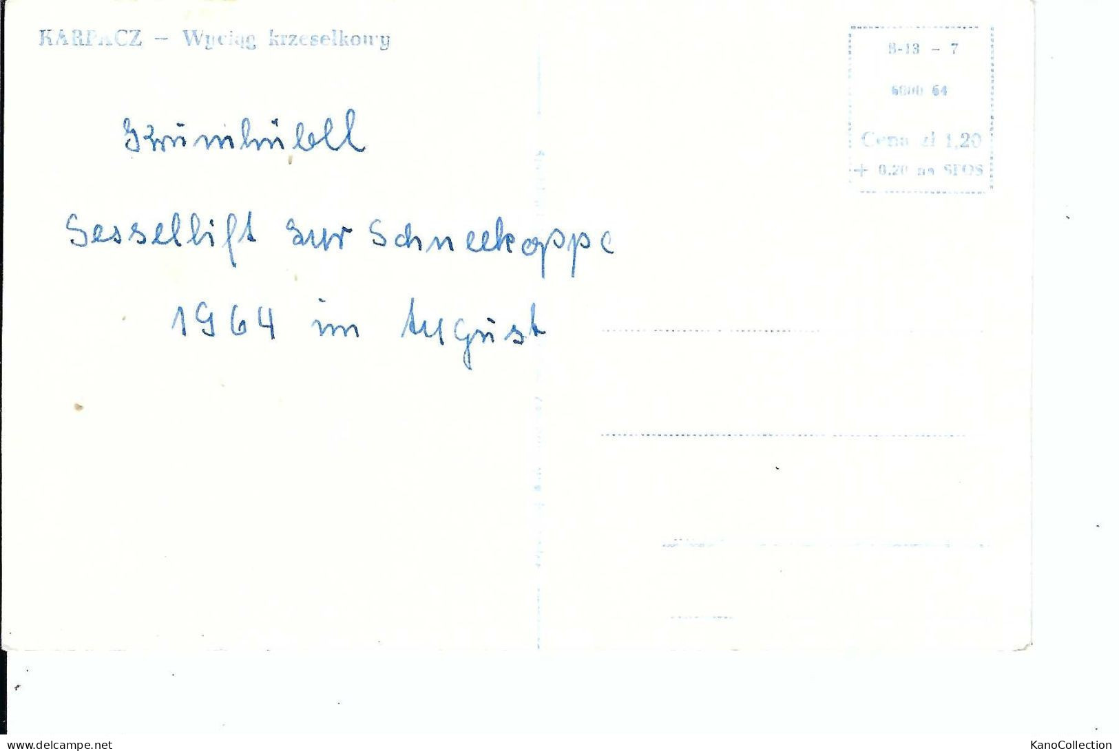 Sessellift Zur Schneekoppe, Karpacz, 1964, Nicht Gelaufen - Funiculaires