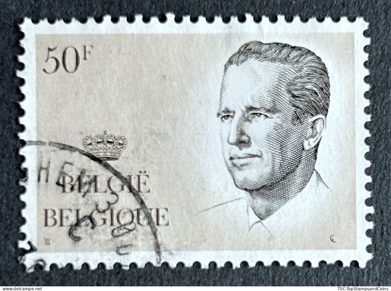 BEL2126U5 - King Baudouin 1st. - 50 F Used Stamp - Belgium - 1984 - 1981-1990 Velghe