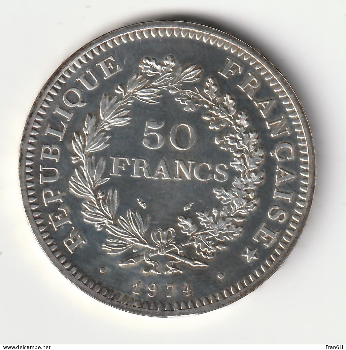 50 Francs Hercule Argent 1974 - Silver - - 50 Francs