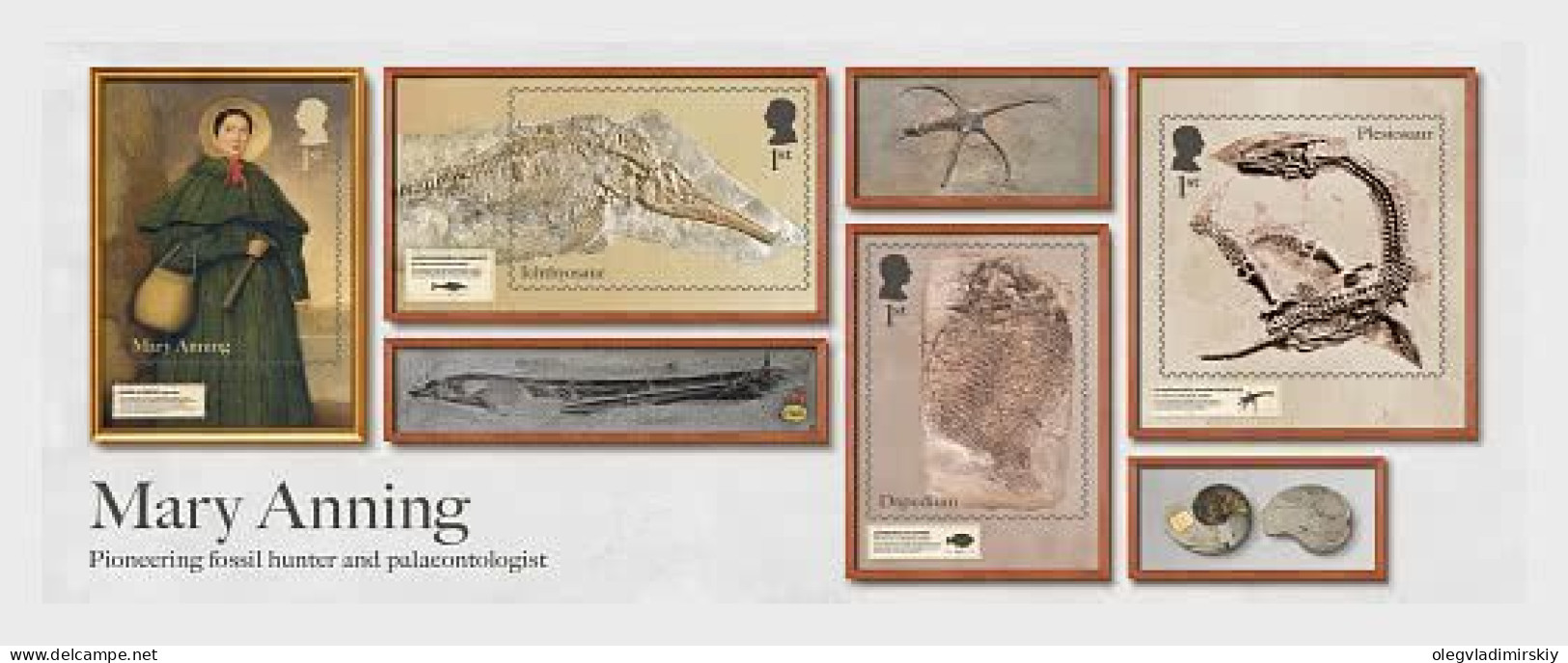 Great Britain United Kingdom 2024 Age Of The Dinosaurs Set Of 5 Stamps In Block MNH - Blocchi & Foglietti