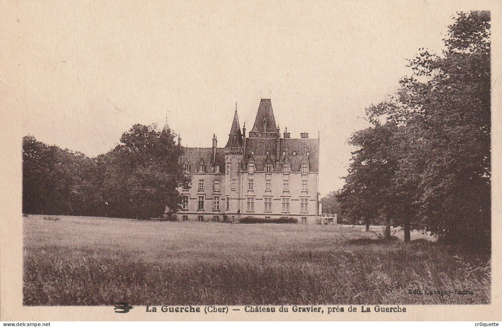 # 18150 LA GUERCHE SUR L' AUBOIS / CHÂTEAU Du GRAVIER Et PANORAMAS Vers 1950 (lot De 4 CP) - La Guerche Sur L'Aubois