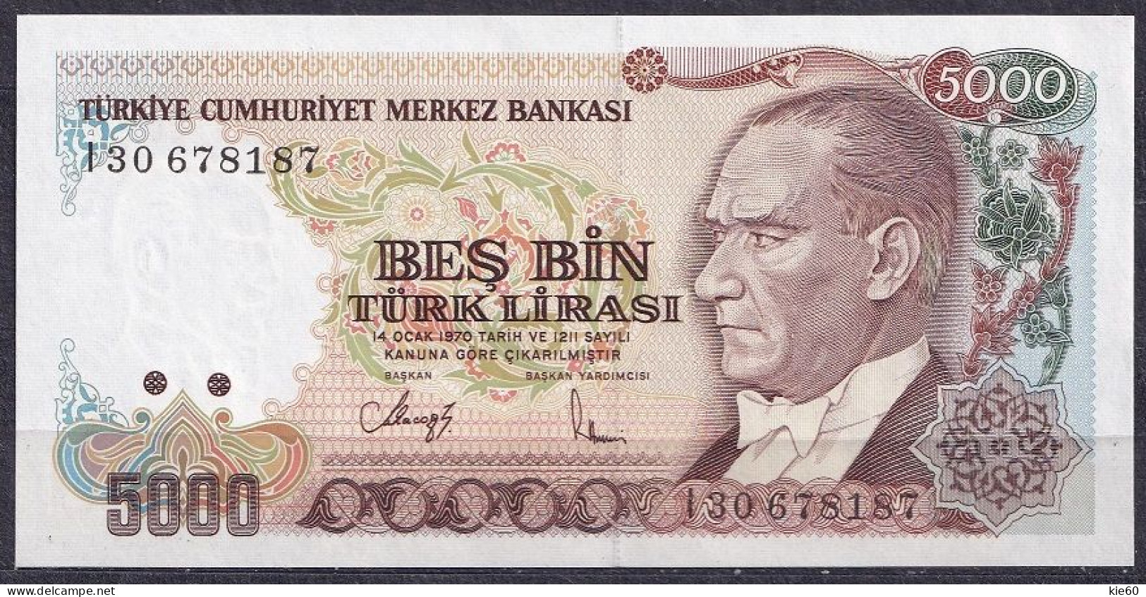 Turkey - 1990- 5000 Lirasi -  P198...UNC - Türkei