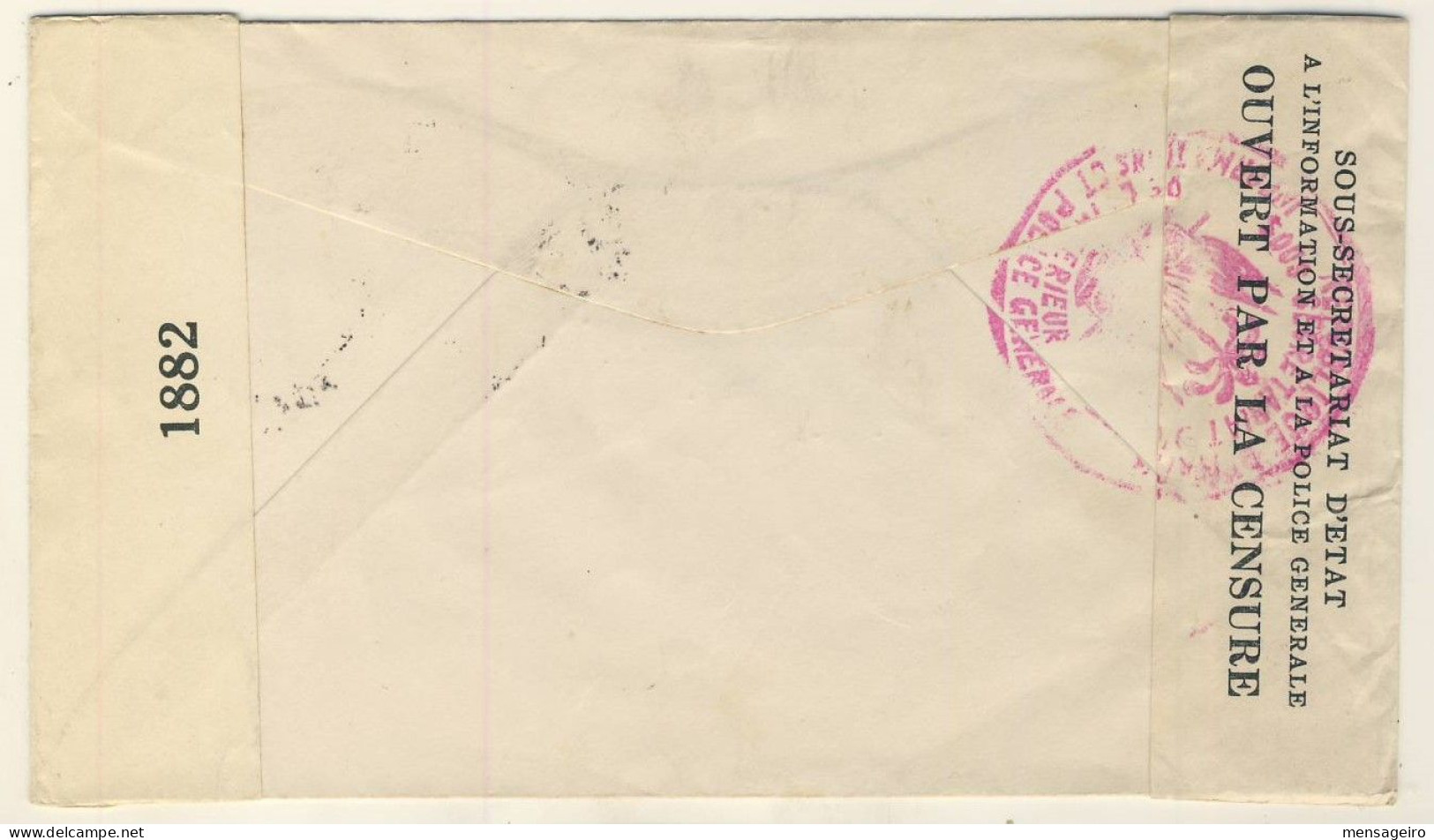 (C01) - HAITI - DOUBLE CENSORED AIR MAIL COVER PORT AU PRINCE => USA 1942 - Haiti