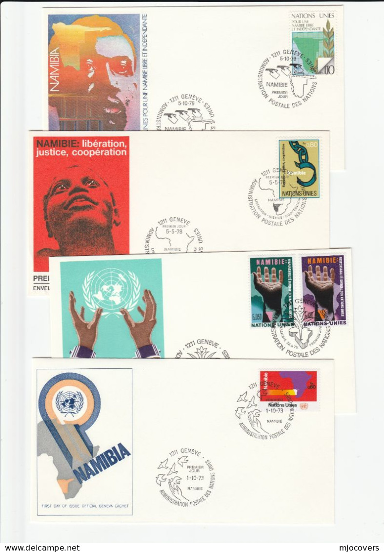 Collection FREE NAMBIA Topic 4 Diff  FDCs United Nations Stamps Fdc Cover - Collections (without Album)