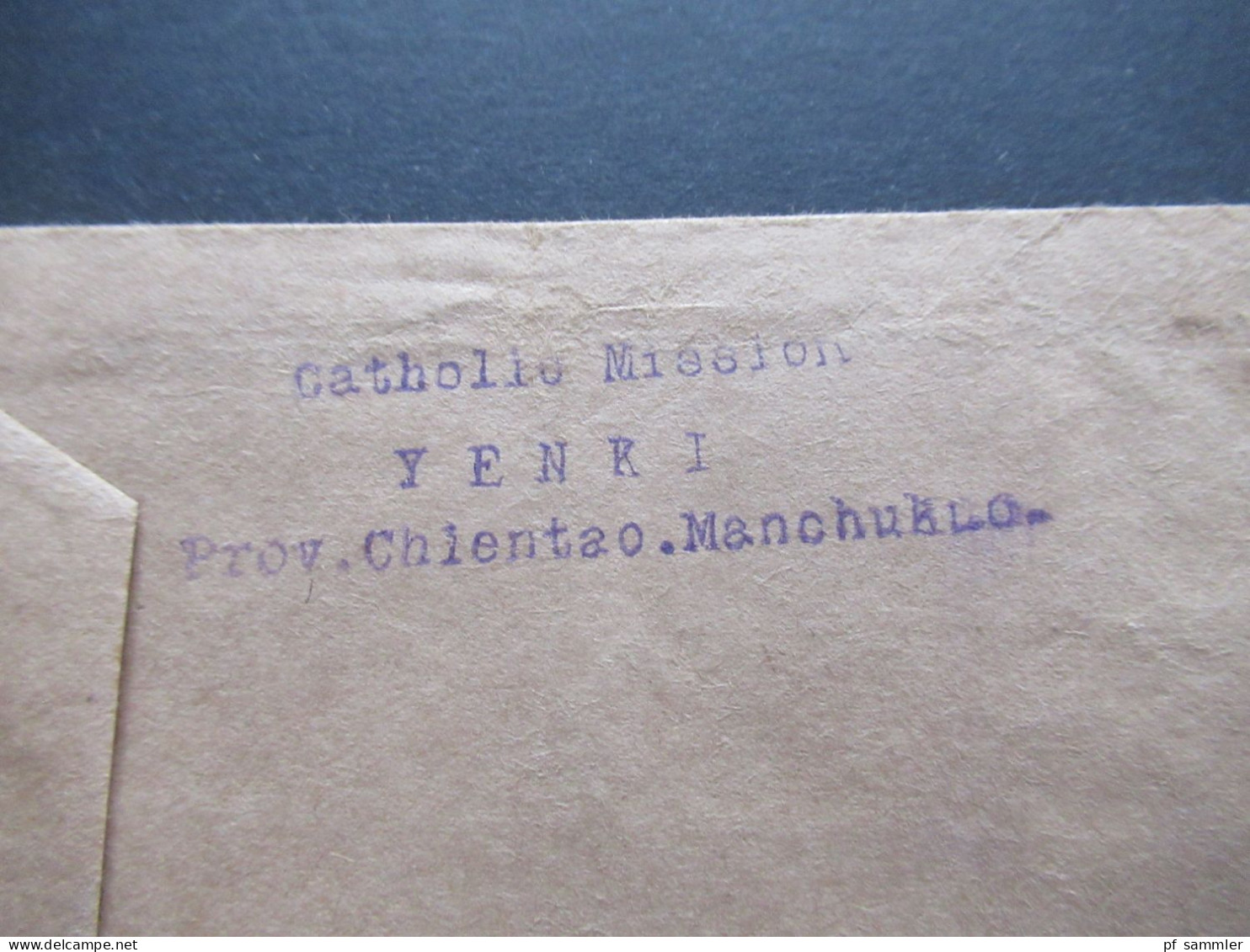 Asien China Mandschurei um 1930 Yenki Catholic Mission  Prov. Chientao Manchuria Via Sibiria in die CSR gesendet