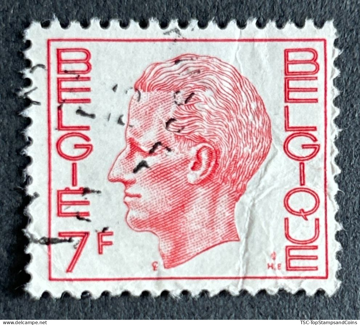 BEL1582U - King Baudouin - 7 F Used Stamp - Belgium - 1971-72 - 1970-1980 Elström