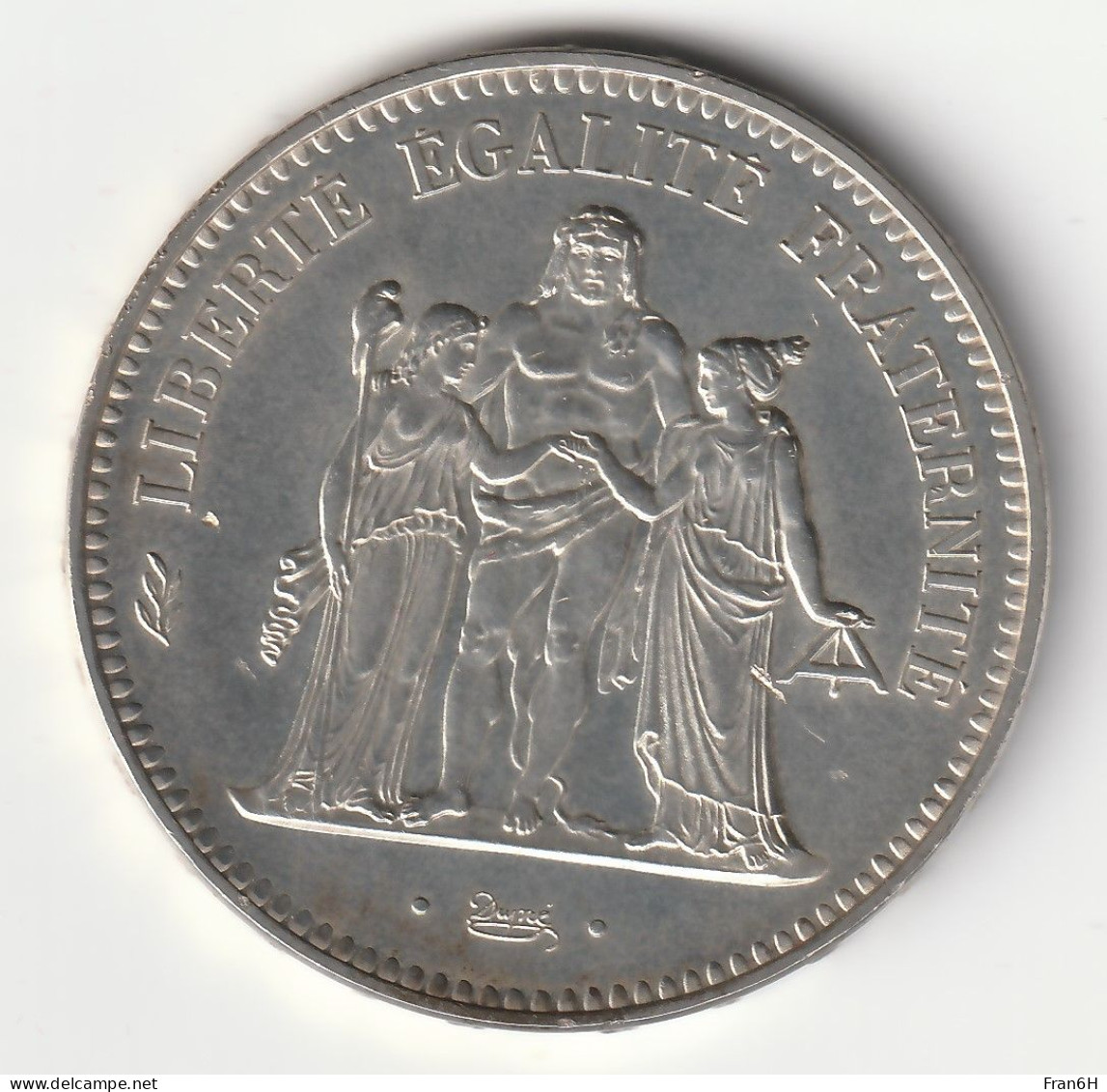 50 Francs Hercule Argent 1974 - Socle Large - Silver - - 50 Francs