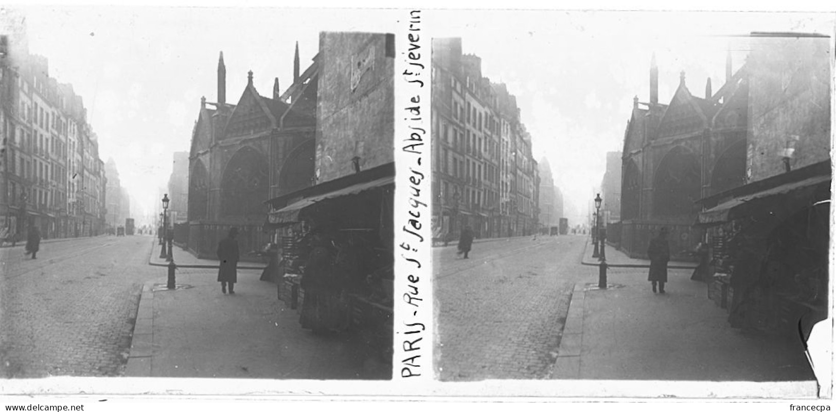 PP 699 - PARIS - Rue St. Jacques - Abside St. Séverin - Diapositivas De Vidrio