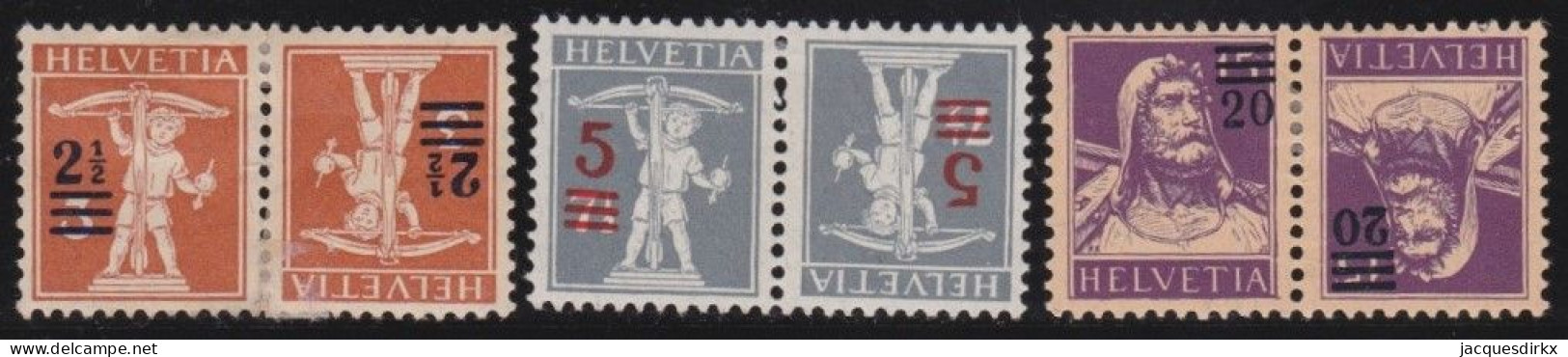 Suisse   .  Yvert  .     179a 181b / 184a      .        *        .    Neuf Avec Gomme - Unused Stamps
