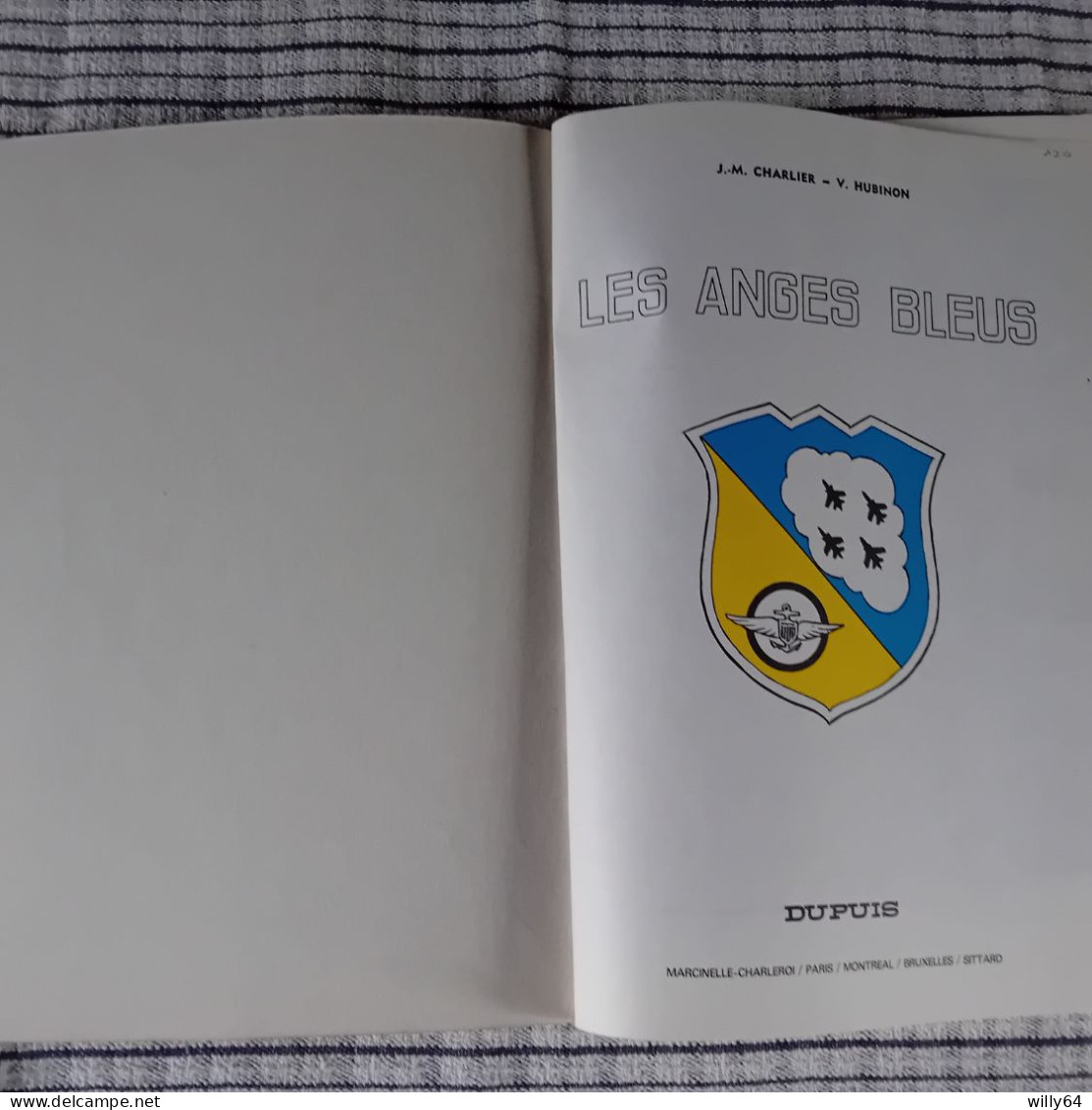 LES AVENTURES DE BUCK DANNY  N°36  "Les Anges Bleus"   1973  DUPUIS   BD SOUPLE  TBE - Buck Danny
