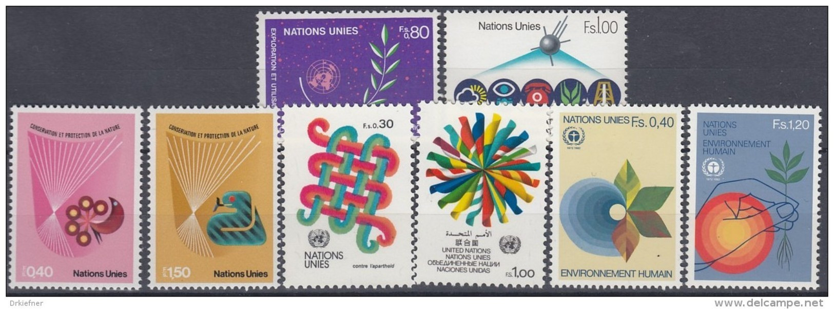 UNO GENF  Jahrgang 1982 Postfrisch **, Komplett 103-110 - Nuevos