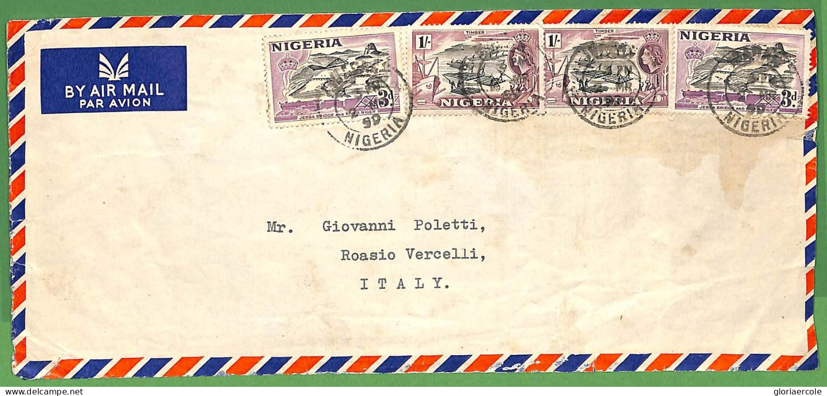 ZA1488 - NIGERIA - POSTAL HISTORY - AIRMAIL COVER From IBADAN To ITALY - 1959 - Nigeria (1961-...)